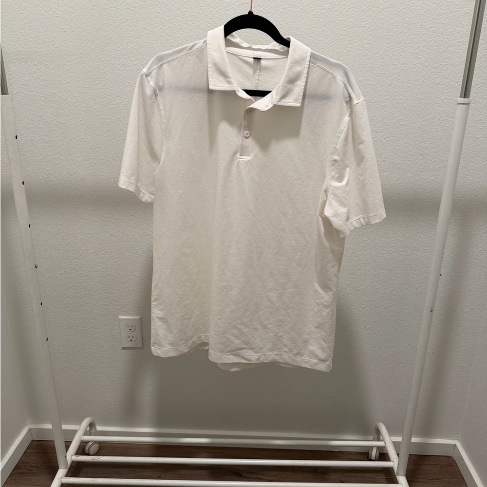 Lululemon Athletica White Polo Shirt
